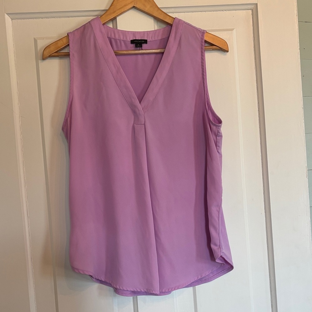 Ann Taylor Lilac Sleeveless Blouse